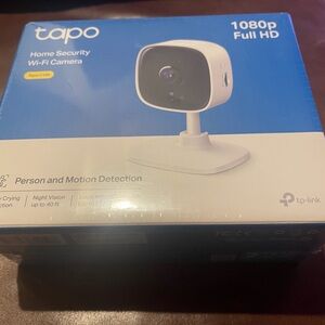 Tapo C100 Black and White Security Camera baby crying detection night vision